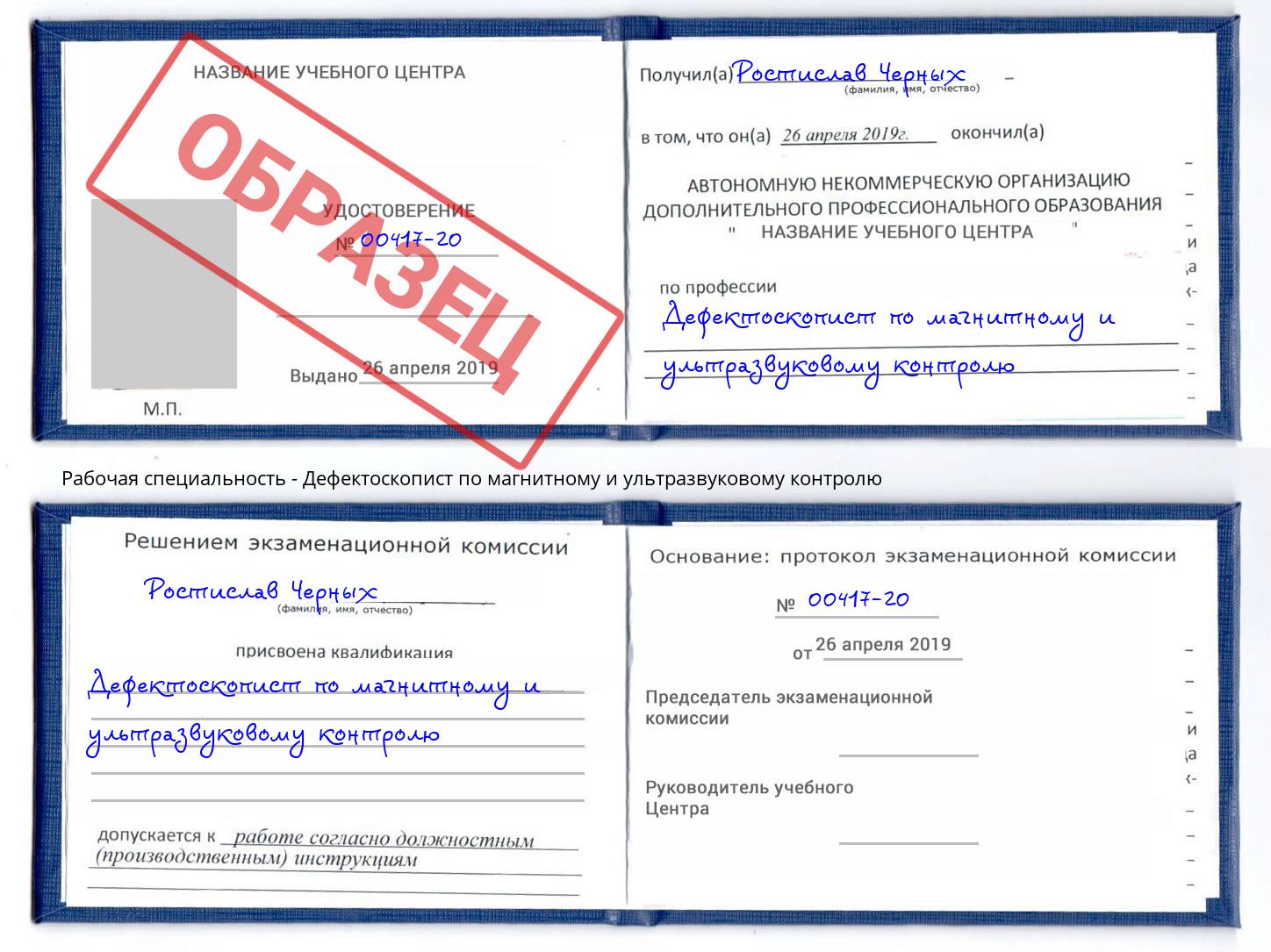 Дефектоскопист по магнитному и ультразвуковому контролю Кондопога